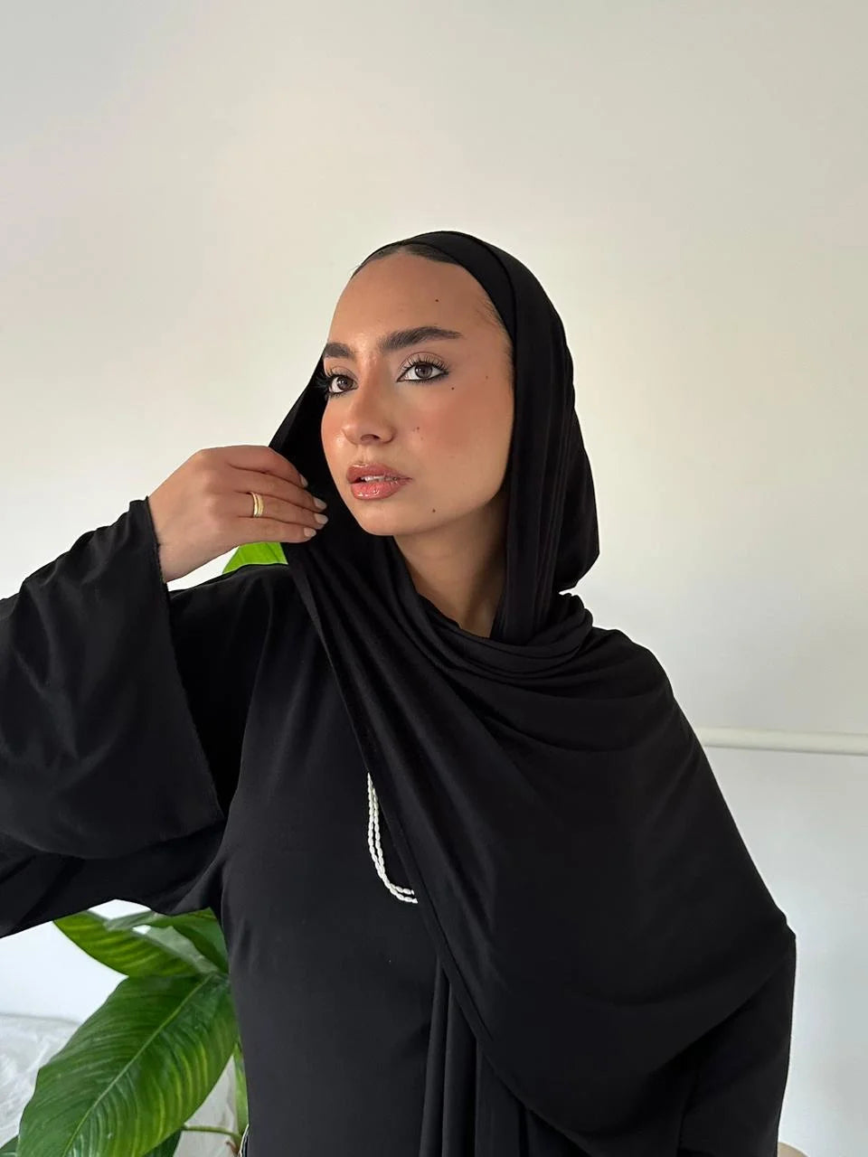 Black Jersey Set (scarf + inner cap )